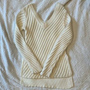 Cream woven sweater size small